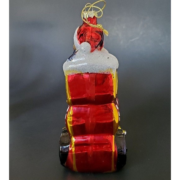 Hand Painted Glass Christmas Tree Ornaments Teddy Bear on Train/ Nutcracker 1990 - Picture 6 of 7